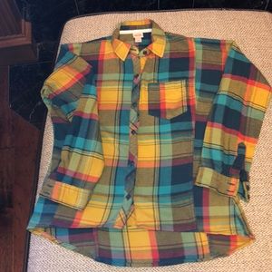 Plaid flannel button up